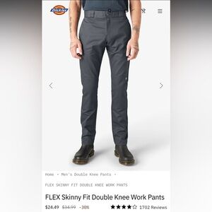 Dickies Men's Charcoal Chinos
